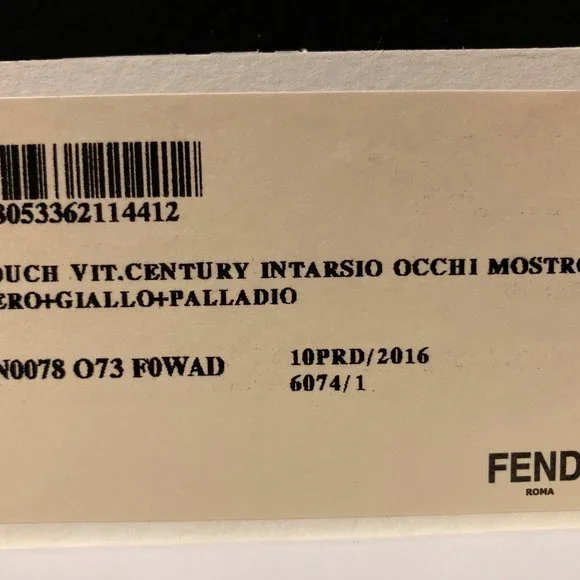 FENDI Bag Bugs Leather Pouch Clutch - Picture 8 of 8